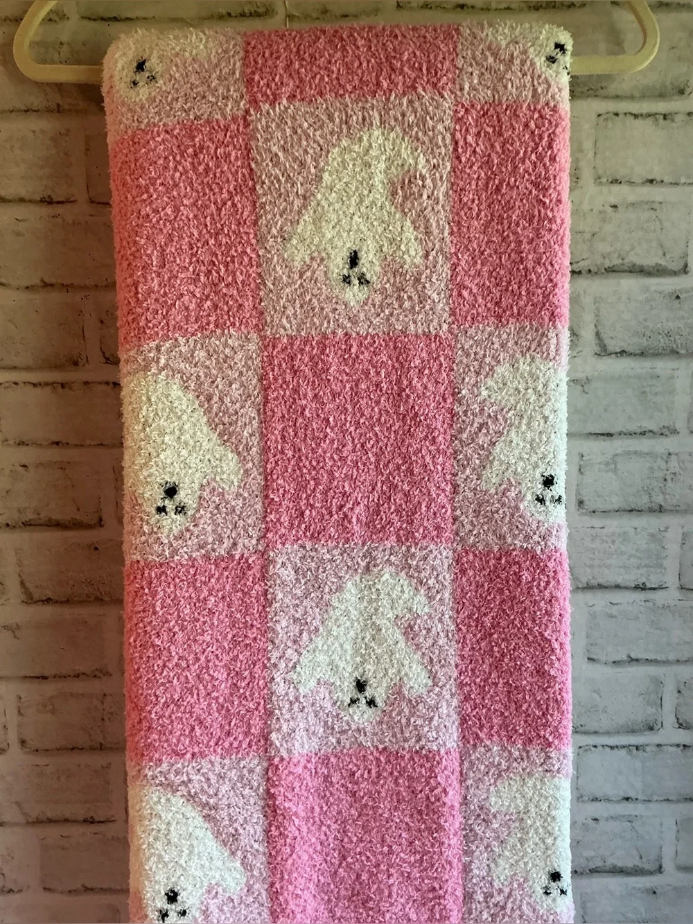 Cupcakes & Cashmere Checkerboard Ghost Halloween Throw-50” x 70”